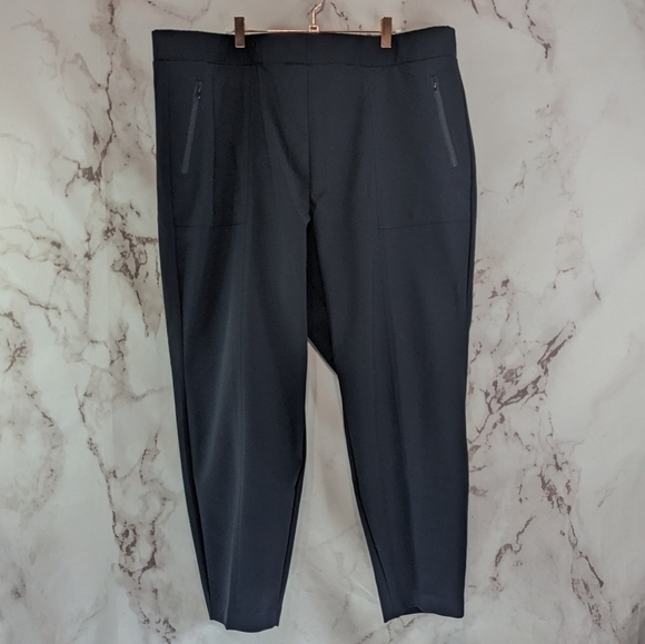 Lane Bryant Pants Womens 28 4X Black On The Go Ankle Mid Rise Stretch Pull On - Picture 2 of 13